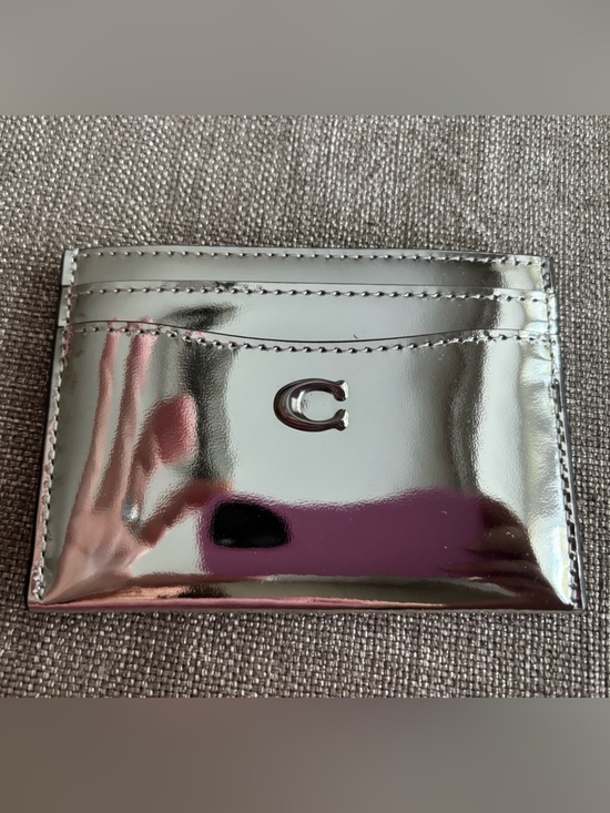 Coach Accessories - Coach Metallic Silver Cardholder Wallet